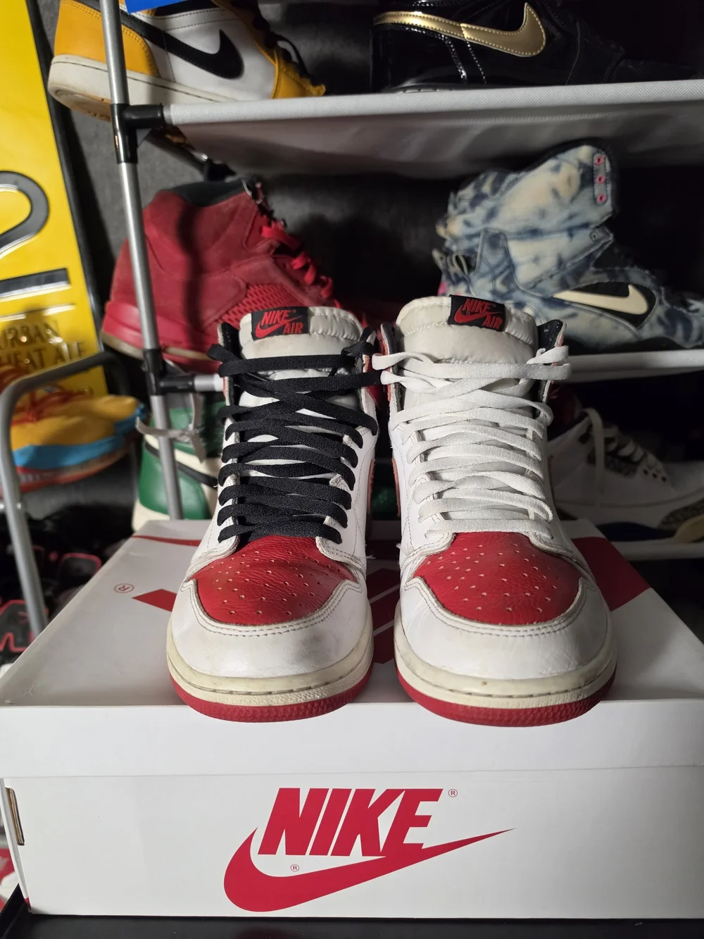 🔥 Nike Jordan 1 Heritage OG Red White Black High-Top Basketball Sneakers 10.5